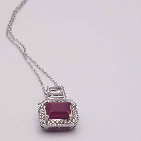 Ruby Glass Composite Necklace - Picture 8 of 11